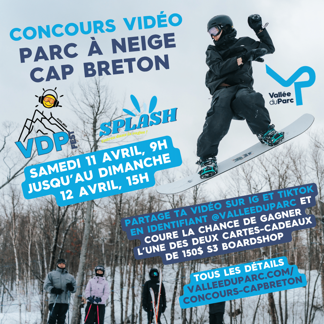 Concours Parc à neige Cap Breton | VDP Fest et Le Splash (11 et 12 avril)